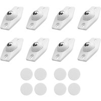Tlily - 8 StüCke Selbstklebende Lenkung Rollen Mini Schwenk 360 Grad Drehung Klebrige Riemenscheibe mit Kugellagern () von TLILY