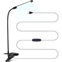 8W Led-Clip On Lamp, Tischleuchte Mit 3 2M Kabel Dimmer 10 Levels Clamp Tischleuchten von TLILY