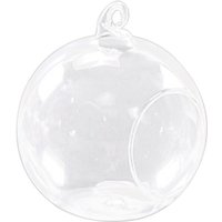 8cm Hängende Glasblumen Pflanzenvase Ständer Halter Terrarium Container Leuchter Teelicht Wohnkultur von TLILY