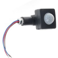 Tlily - AC85-265V IP65 Bewegungsmelder Einstellbarer PIR-Schalter Ultradünner LED-Licht-Außendetektor, 10Mm Schwarz von TLILY