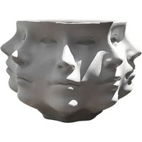 Abstrakte Stil Blumentopf Vase Form Multi-Facetten Menschliches Gesicht Blumentopf Weiß Abstrakte Stil Blumentopf Vase Form Multi-Facetten Menschliches Gesicht Blumentopf Weiß von TLILY