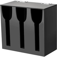 Acryl-Utensilienspender, Besteck-Organizer mit 3 FäChern, Schwarzer Besteckhalter, Besteck Aus Kunststoff von TLILY