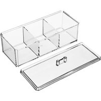 Aufbewahrungsbox für Teebehälter aus Acryl, verwendet im Küchenschrank und als Vorratshalter für Taschen, Päckchen von TLILY