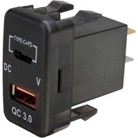 Auto Typ-C + pd QC3.0 LadegeräT Dual usb Adapter Armaturenbrett Steckdose Voltmeter für Prado Hiace von TLILY