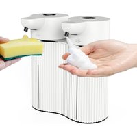 Automatischer Seifenspender zur Wandmontage, berührungsloser Doppelschaum- und Flüssigkeitsspender, 2 x 14 oz, für gewerbliche oder private Zwecke Automatischer Seifenspender zur Wandmontage, berührungsloser Doppelschaum- und Flüssigkeitsspender, 2 x 14 oz, für gewerbliche oder private Zwecke von TLILY