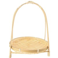 Bambus Weben Stroh KöRbe Tier Rack Wicker Obst Brot Lebensmittel Lagerung KüChe Dekorieren Runde Platte Stehen Container Einzelne Schicht von TLILY