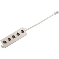 Beige RJ11 6P4C Stecker auf 5 Anschluesse 6P2C Buchse Telefonleitung Splitteinrichtung Adapter Beige RJ11 6P4C Stecker auf 5 Anschluesse 6P2C Buchse Telefonleitung Splitteinrichtung Adapter von TLILY