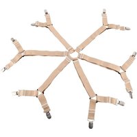 Bettlakenhaltergurte, verstellbares Gummiband, passende Befestigungselemente, Hosenträgerclip für Matratzen in voller Größe von TLILY