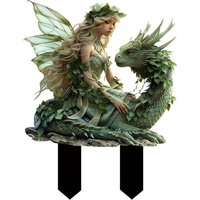 Tlily - Boho Feen-Blumentopf-Dekoration, 2D-Acryl-Garten-Bodeneinsatz-Accessoire, große Pflanzenfigur von TLILY