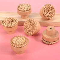 Tlily - Boho Rattan Kommode KnäUfe Runde Schubladen Handgefertigt Aus Korbgeflecht und Schrauben für MöBel 12 StüCk von TLILY