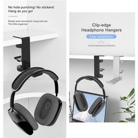 Tlily - Clip-On-Headset-Halter Z20 Clip-On-AufhäNger-Haken Headset Universal-AufhäNger Metall-Desktop-Hakenhalterungen, Schwarz von TLILY