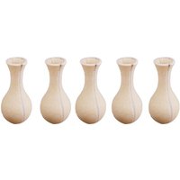 DIY-Blumenvase-Zeichenhandwerk für Kinder, 5-teiliges unfertiges handgefertigtes Blumenmalerei-Spielzeug aus Holz von TLILY