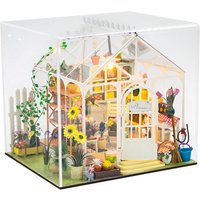 DIY Gartenhaus Buch Nook Regal einfügen Miniatur-Bausätze Holz Puppe Blumenzimmer Bücherregal A von TLILY
