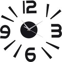Tlily - Dekor Quarz Diy Wanduhr Uhren Horloge Uhr Wohnzimmer Mode Acryl Spiegel Aufkleber Schwarz von TLILY