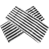 Dekorative Tischdecke, gestreifter Tischläufer aus Polyester für Familienessen im Innen- und Außenbereich (Schwarz und Weiß, 2er-Pack) von TLILY