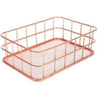 Desktop Metall Aufbewahrungs Korb Box Gitter Fach Netz BehäLter Rose Gold Obst von TLILY