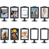 Doppelseitige stehende Bilderrahmen, 4 x 6 Zoll, Standfotorahmen aus Kunststoff, selbst für den Tisch, 10er-Pack Doppelseitige stehende Bilderrahmen, 4 x 6 Zoll, Standfotorahmen aus Kunststoff, selbst für den Tisch, 10er-Pack von TLILY