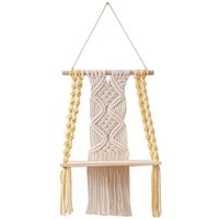 Einstöckiges Makramee-Boho-Wandregal Einstöckiges Makramee-Boho-Wandregal von TLILY