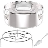 Flan-Pfanne, Flaneras-Form, Edelstahl-Flan-Form mit Deckel - Flan-Maker für 6-Liter-Topf (3QT, 8QT VerfüGbar) Gestell von TLILY