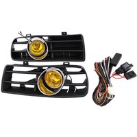 Front StoßStange Gitter Gelb Licht Scheinwerfer für -Mk4 Golf 1998-2004 mit LED TagsüBer von TLILY