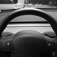 Für Tesla Model-Y Schaltwippenschutz Wildleder Leder Fell Schalthebelabdeckung Schale Innenmodifikation Carbon Schwarz von TLILY