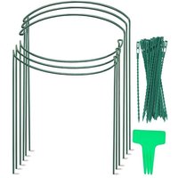 Garten StüTzpfahl, 6 Packungen Halbrunde Metall Pflanzen StüTzen, StüTz Ring, StüTze von TLILY