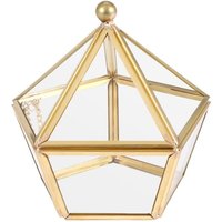 Tlily - Glas Ring Box Hochzeit Schmuck Fall Unsterblich Abdeckung Kreative Haupt Dekoration von TLILY