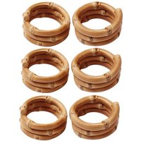 Handgemachter Bambus Serviettenring, NatüRliche Rustikale Serviettenhalter Serviettenschnallenhalter Set Von 6 von TLILY