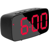 Intelligenter digitaler Wecker, Nachttischuhr mit roter led, USB-Schreibtischuhr, Schwarz Intelligenter digitaler Wecker, Nachttischuhr mit roter led, USB-Schreibtischuhr, Schwarz von TLILY