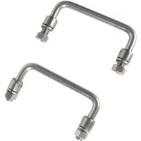 Klappgriff aus Edelstahl 304, 90-Grad-Zuggriff, Schrank-Werkzeugkastengriff, 2er-Pack, Lochmitte 4,72 Zoll von TLILY