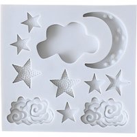 Kuchen-Fondant-Silikon-Kuchen-Backform, Stern-Mond-Schokoladenform, Wolken-Formen, KuchendekorationszubehöR für Heimwerkerwerkzeuge von TLILY