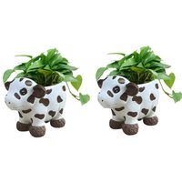 Kuh Blumentopf Indoor Pflanzen Spot Vase Desktop Harz Esszimmer Schrank Home Decor Geschenk von TLILY