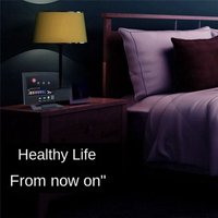 LCD-Farbbildschirm Digital Snooze Wecker Wettervorhersage Station Temperatur Luftfeuchtigkeit Zeit Datumsanzeige Home von TLILY