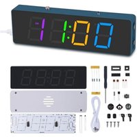 LöT-ÜBungsset, 4-Stelliges Digitales -Set mit Bunten RGB-, Diplay-DIY-Uhr-LöTprojekt-Set von TLILY