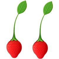Lose Tee Blatt Sieb Silikon Infuser Teekanne Werkzeug Teebeutel Wasserkocher Ball Halter Spice Filter Erdbeere von TLILY