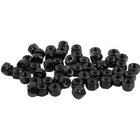 M2,5 x 0,45 mm, verzinkte Sechskantmutter mit Nyloneinsatz, schwarz, 50 Stück von TLILY
