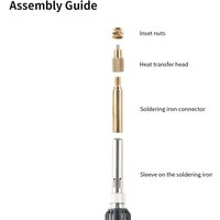 Tlily - M2-M8 Thermoeinsatzmutter-Eisenspitze, Messing-Heißschmelzmutter-Heißwerkzeug für 3D-Drucker, Wärmeset, Lötspitzeneinsatz Tlily - M2-M8 Thermoeinsatzmutter-Eisenspitze, Messing-Heißschmelzmutter-Heißwerkzeug für 3D-Drucker, Wärmeset, Lötspitzeneinsatz von TLILY