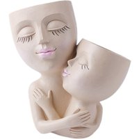 Mädchen Gesicht Blumentopf Harz Frauen Kopf Vase Mutter Liebe Blumentopf Garten Töpfe Hause Dekoration Im Freien von TLILY