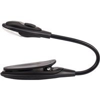 Mini Flexible Clip-on Bright Booklight led Buch Leselampe Weisslicht Halter kleine Tischlampe Licht Geschenke Schwarz von TLILY