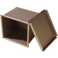 Mini-Kastenform mit Deckel, 250 g Teigkapazität, antihaftbeschichtete quadratische Toastbox zum Backen im Ofen Mini-Kastenform mit Deckel, 250 g Teigkapazität, antihaftbeschichtete quadratische Toastbox zum Backen im Ofen von TLILY