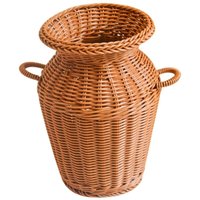 Nachahmung Rattan Gewebt Kunst Vase Tischdekoration Blumenpflanzen Bizarre Blume für Zuhause von TLILY
