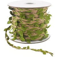 Tlily - NatüRliche Schnur 5MM Hessische mit KüNstlichen BläTtern für diy Geschenk Verpackung Hochzeits Garten (32.8FT) von TLILY