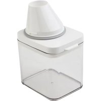 Tlily - Neu Luftdichter Waschmittelspender mit Messbecher Kunststoff Transparent Pulver Flüssigkeitsbehälter Deckel Glas von TLILY