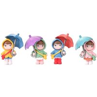 Niedliche Regenschirm-Mädchen-Figuren, Desktop-Ornament, Mini-Blumentopf, Statuen, Dekor, Fensterbank, Landschaftsfigur von TLILY