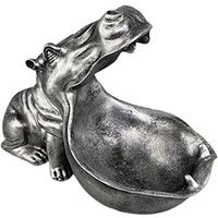 Nilpferd-Statue, Heim-Harzfigur, lustige Bonbonschale, Schlüsselschale, große Mund-Skulptur, Tischkunst-Dekoration C von TLILY