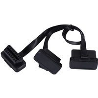 Tlily - obdii Erweiterung Doppel Anschluss y Verteiler obd OBD2 16PIN Stecker zu Buchse Flach + DüNn für von TLILY