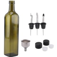 OlivenöLflasche Aus Glas 500 Ml Flasche mit GrüNem öl und Essig AusgießEr Trichter OlivenöLkaraffe von TLILY