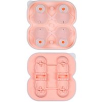 Pinguin-EiswüRfelform, EiswüRfelform mit Lustigen Formen, Machen Sie 4 SüßE Pinguin-Eiskugeln für GeträNke, Cocktails, Eiskaffee, Rosa von TLILY