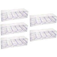 Tlily - Poker-Chip-Rack Aus Durchsichtigem Acryl mit Deckel/Casino-Chip-Tablett Deckel, für Je 100 Chips von TLILY