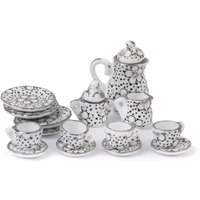 Puppenhaus Miniatur Speise Geschirr Porzellan Tee Set 15 Stk. Gaensebluemchen Muster von TLILY